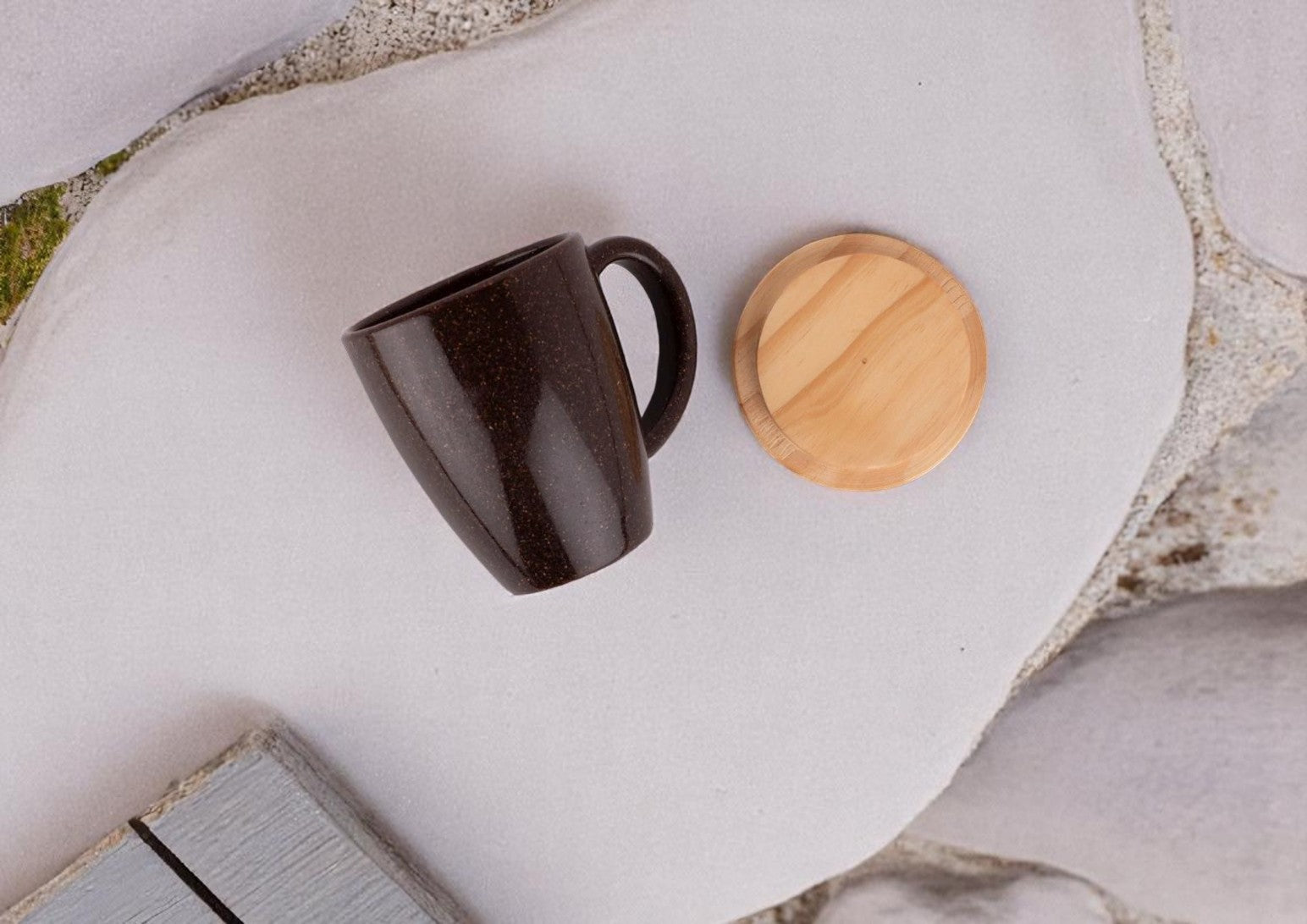 Coffee Fiber Eco Friendly Mug with Bamboo Lid