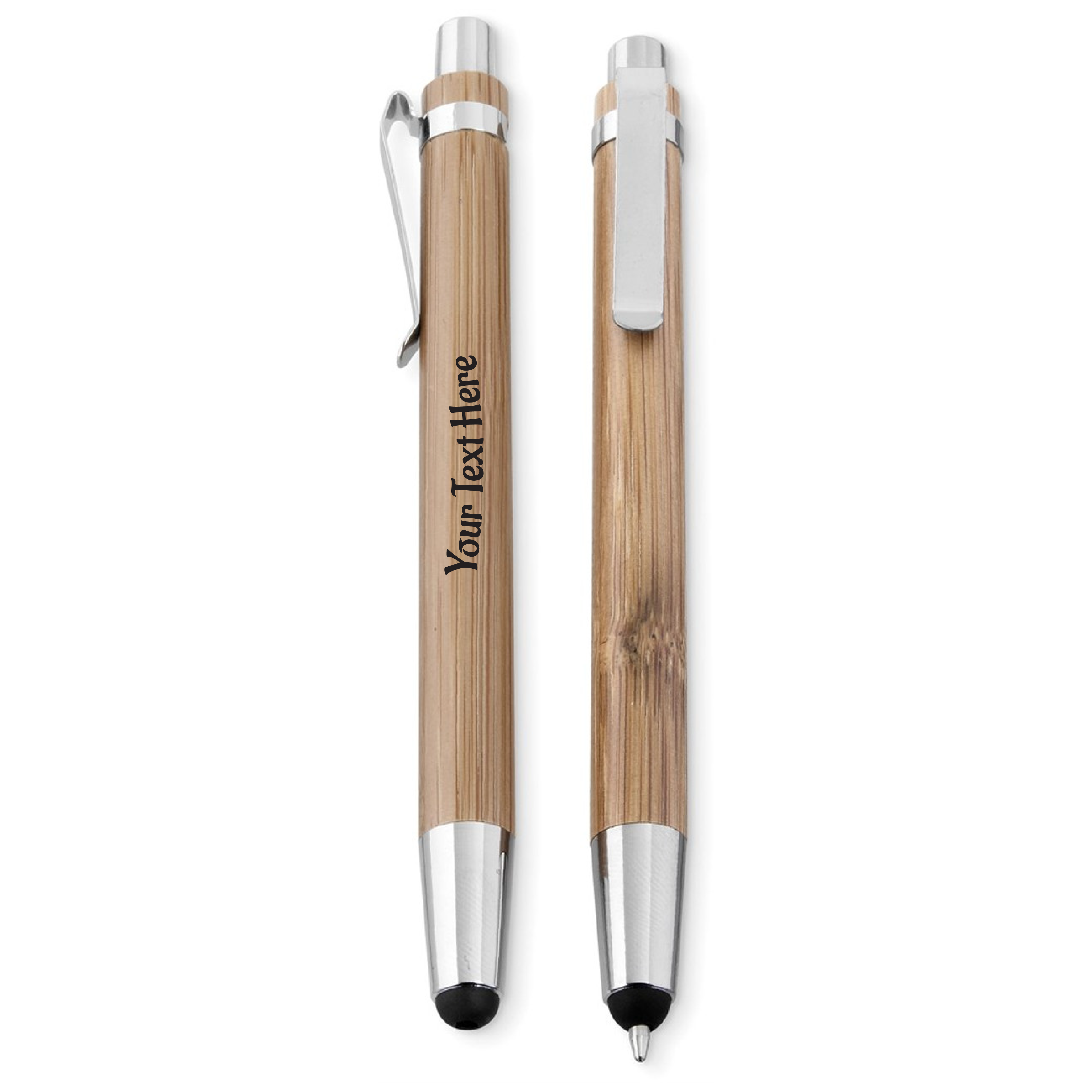 Triangle Bamboo pen with stylus