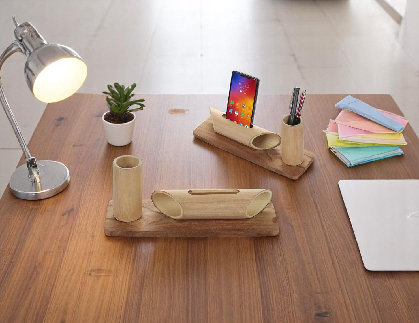 Bamboo Tumbler with Music Amplifier for Smartphones