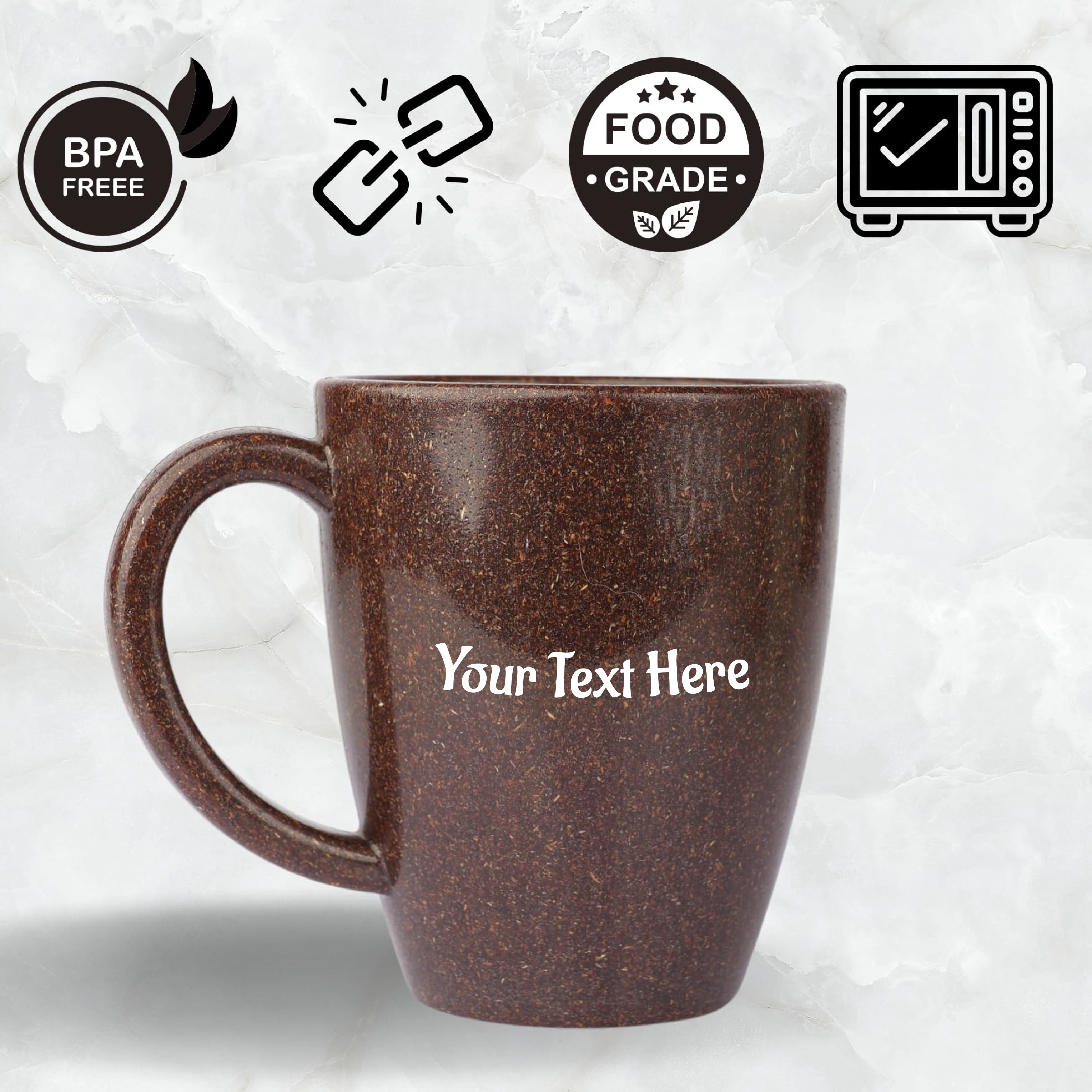 Coffee Fiber Eco Friendly Mug with Bamboo Lid