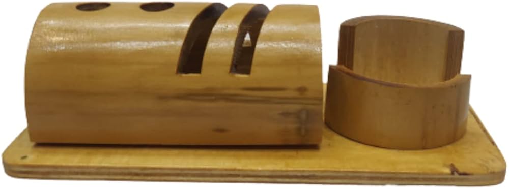 Bamboo Phone Stand with Functionality