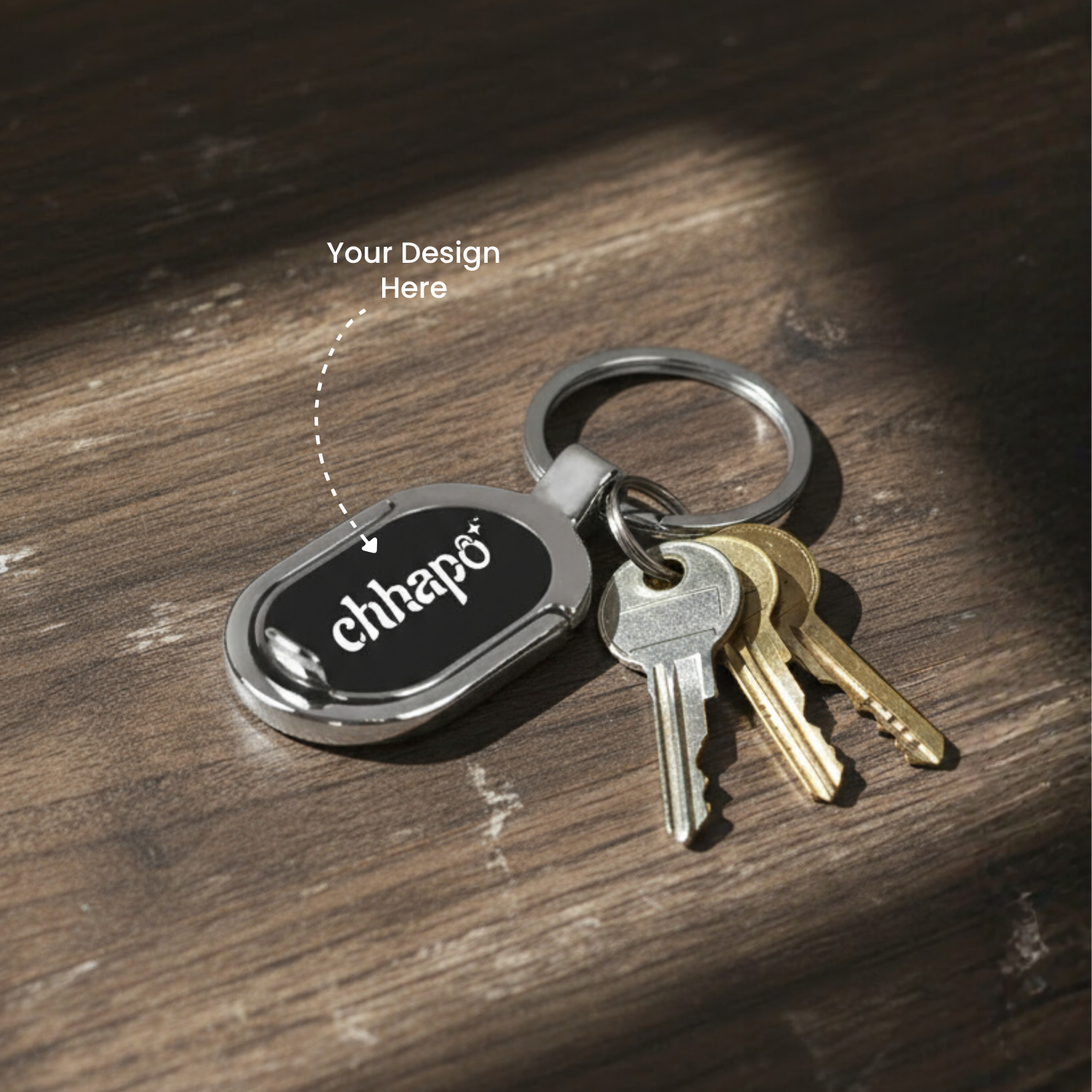 Oval Keychain with Phone stand