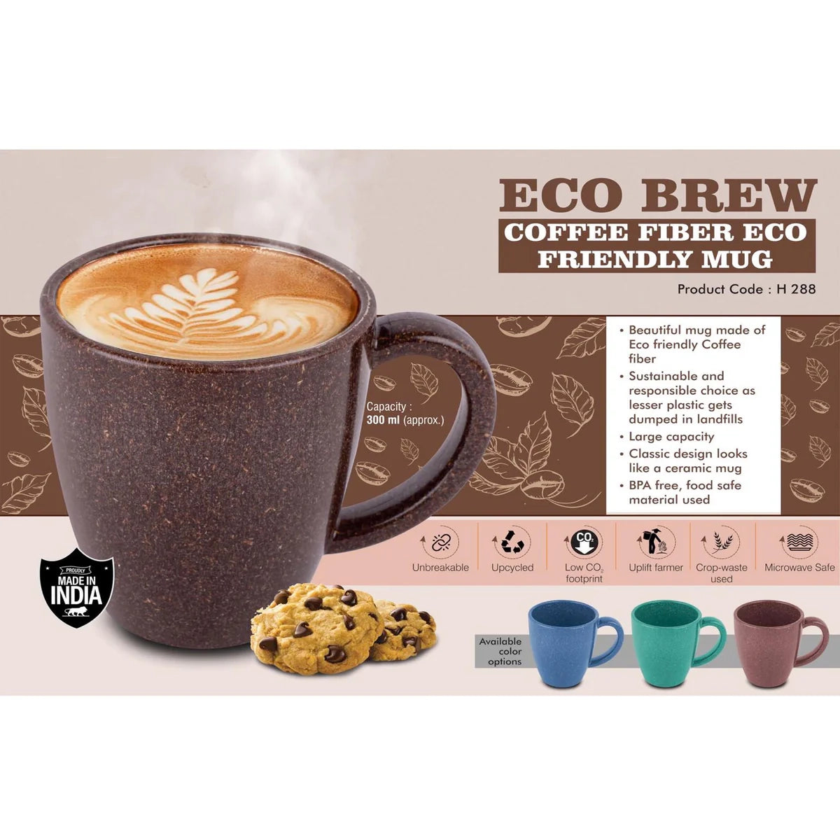 Coffee Fiber Eco Friendly Mug with Handle