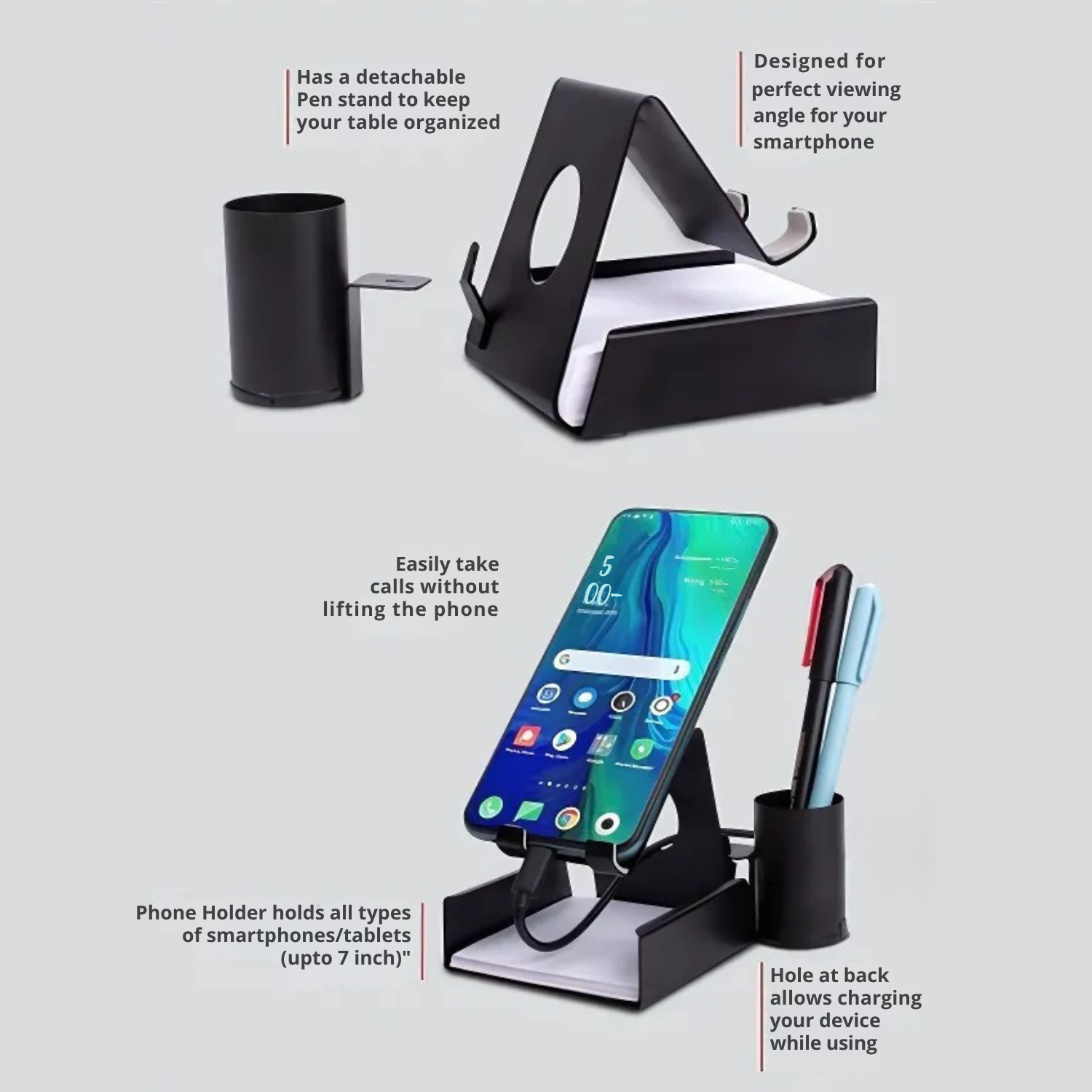 Metal Mobile Stand with Functionality