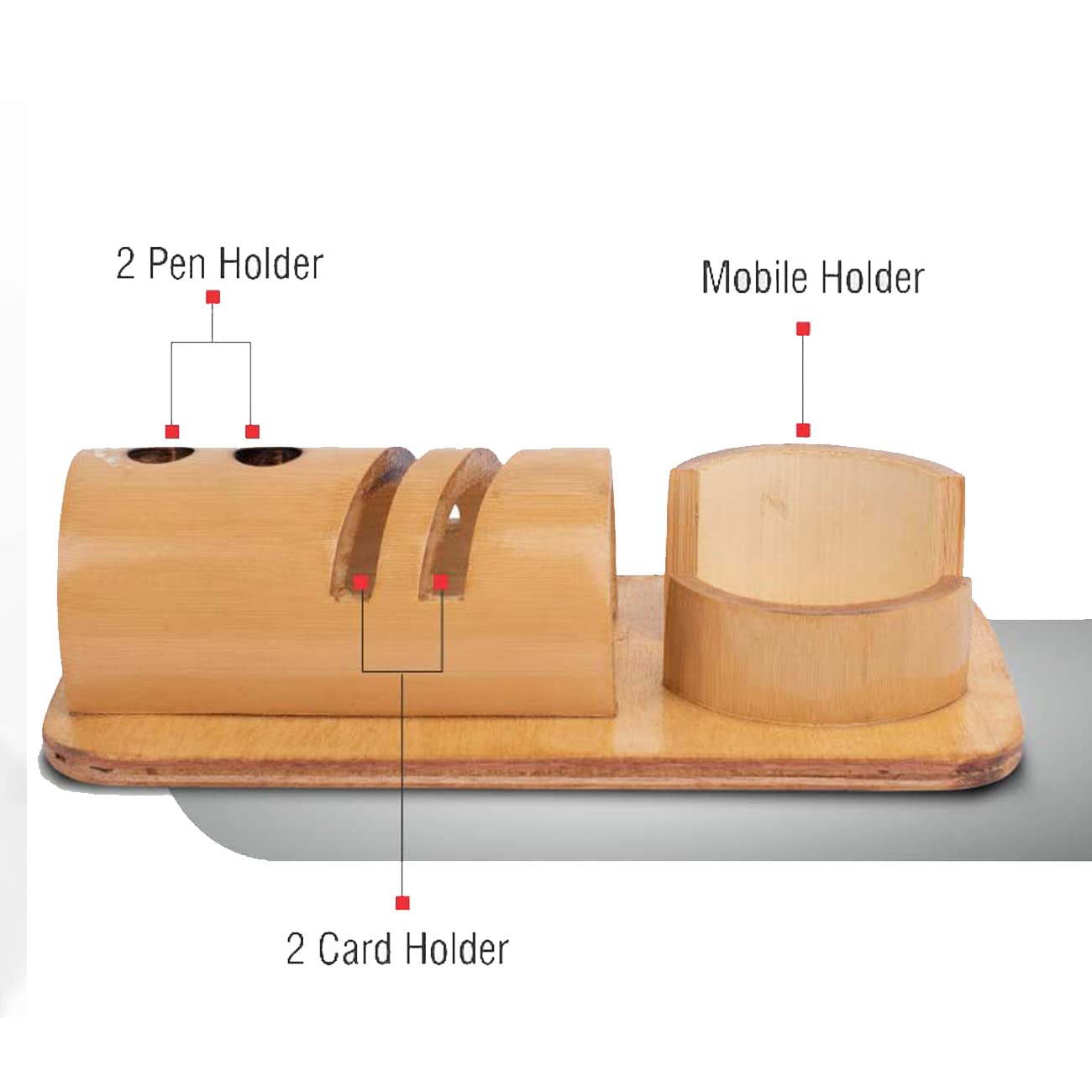 Bamboo Phone Stand with Functionality