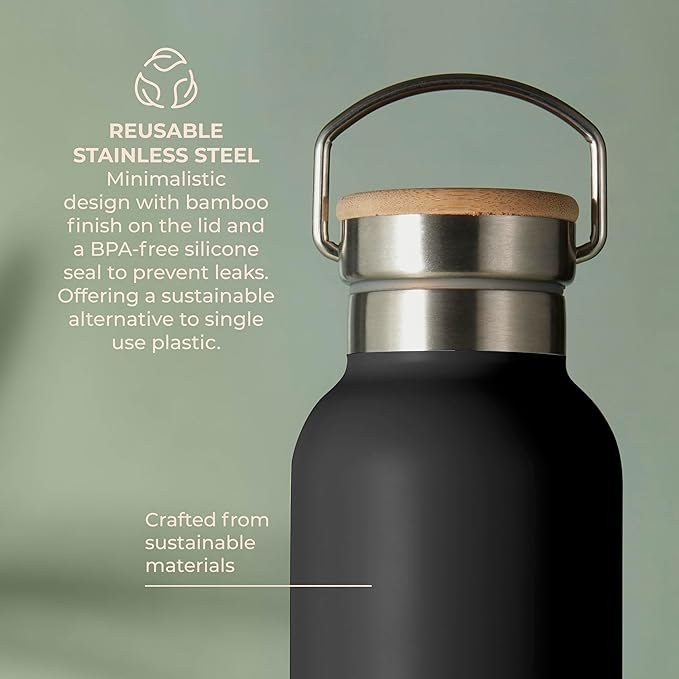 EcoVault Vacuum Flask with 2 Stainless steel cups in Gift box