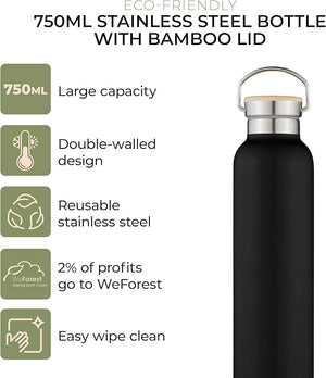 EcoVault Vacuum Flask with 2 Stainless steel cups in Gift box