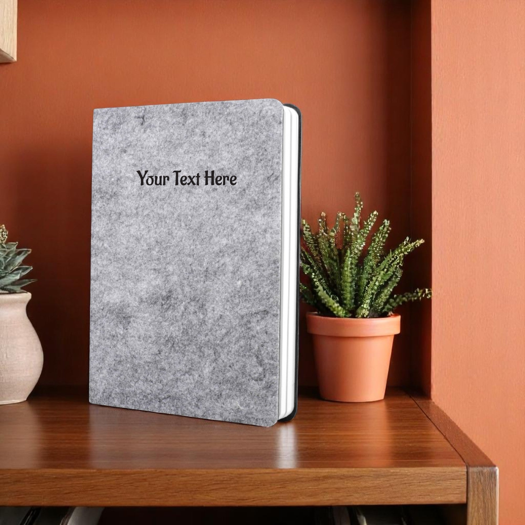 EcoFelt Notebook with bookmark ribbon