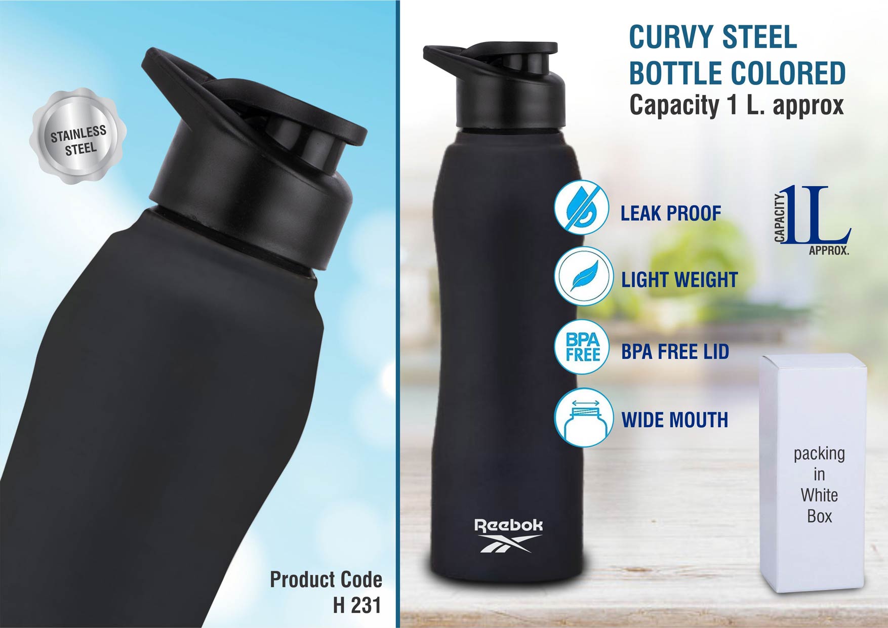 Curvy Steel Colored Bottle
Success
