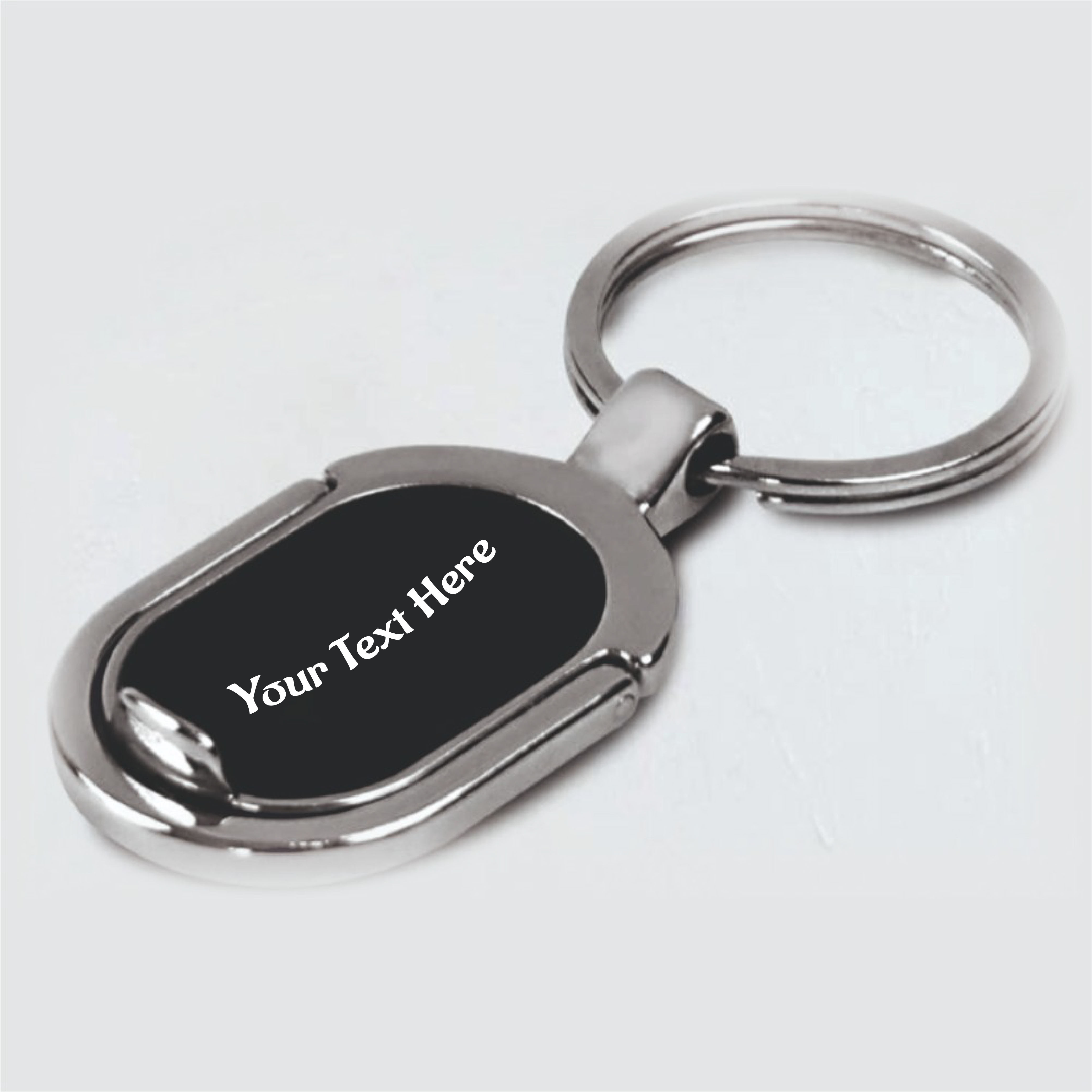 Oval Keychain with Phone stand
