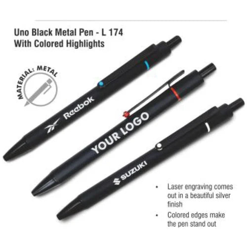 Uno Black Metal Pen