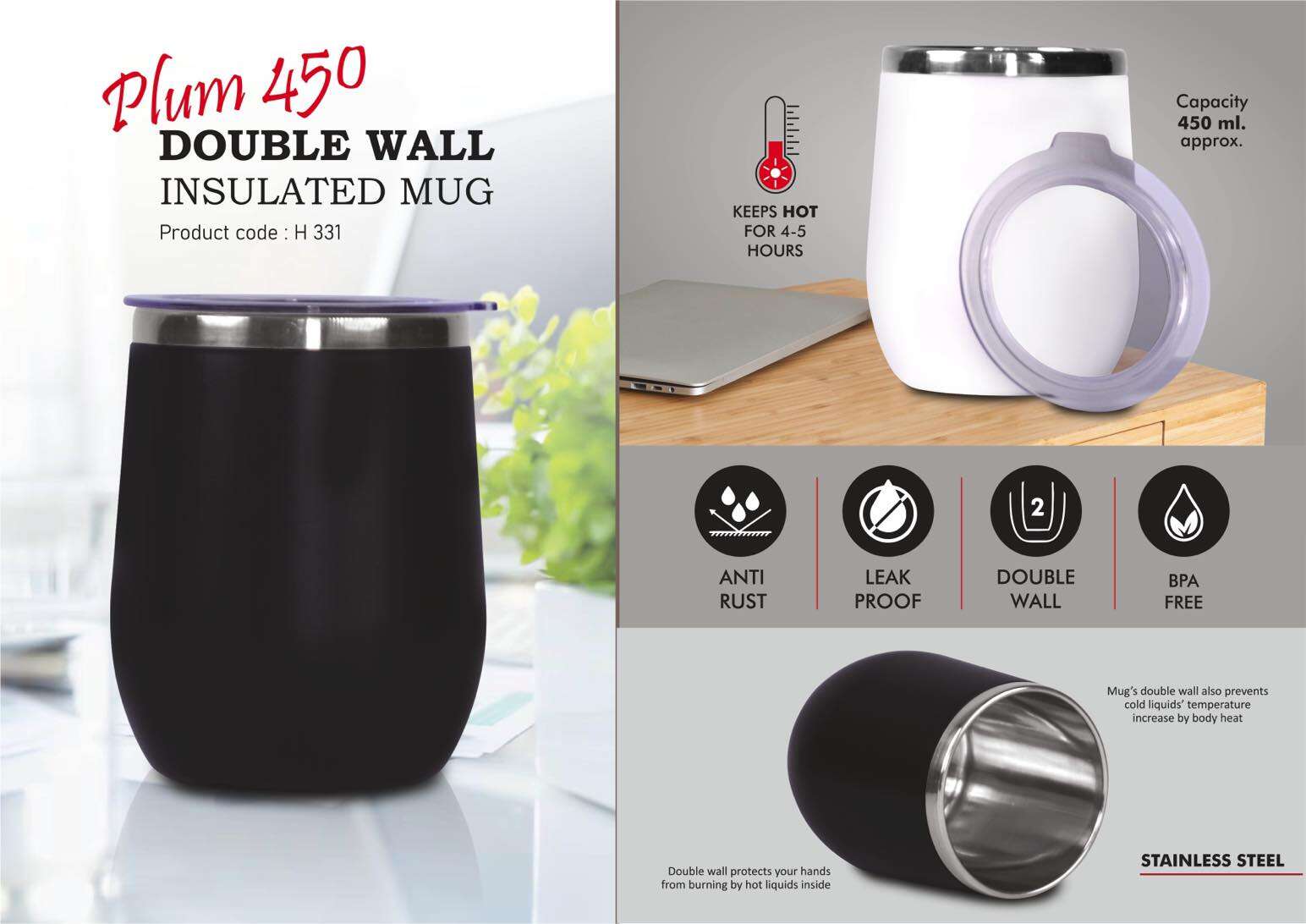 Plum Insulated Mug