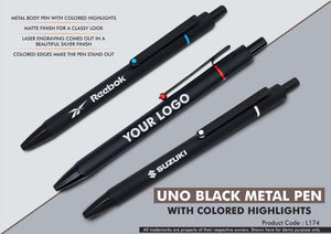 Uno Black Metal Pen